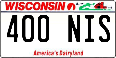 WI license plate 400NIS