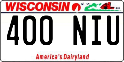 WI license plate 400NIU