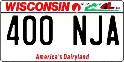 WI license plate 400NJA