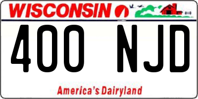 WI license plate 400NJD