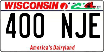 WI license plate 400NJE