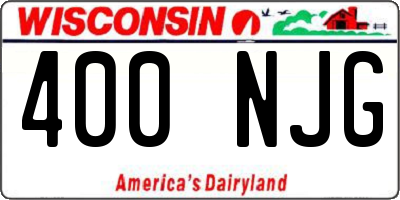 WI license plate 400NJG