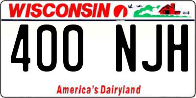 WI license plate 400NJH