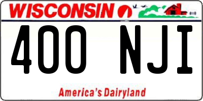 WI license plate 400NJI