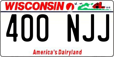 WI license plate 400NJJ