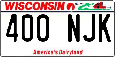 WI license plate 400NJK