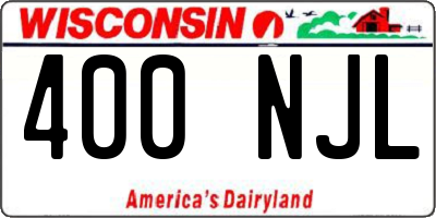 WI license plate 400NJL