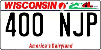 WI license plate 400NJP