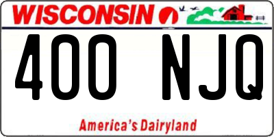 WI license plate 400NJQ