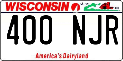 WI license plate 400NJR