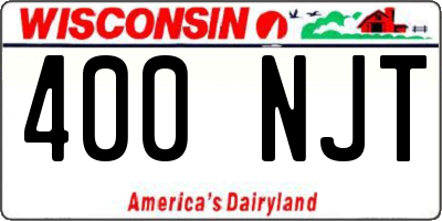 WI license plate 400NJT