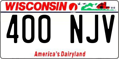 WI license plate 400NJV