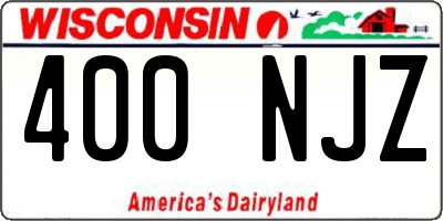 WI license plate 400NJZ