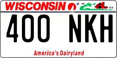 WI license plate 400NKH