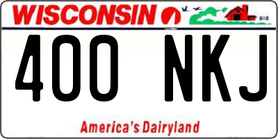 WI license plate 400NKJ