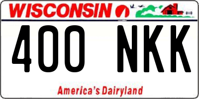 WI license plate 400NKK
