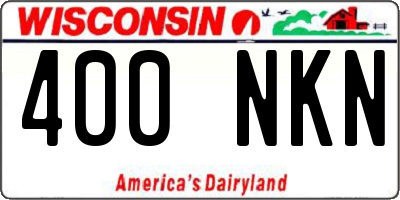 WI license plate 400NKN