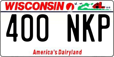 WI license plate 400NKP