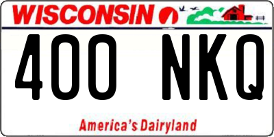 WI license plate 400NKQ