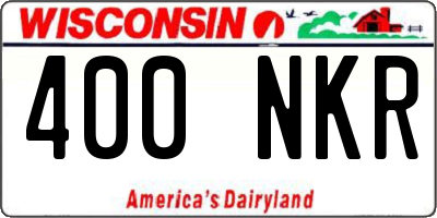 WI license plate 400NKR