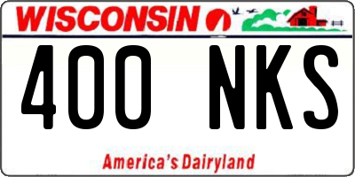 WI license plate 400NKS