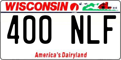WI license plate 400NLF