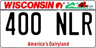 WI license plate 400NLR