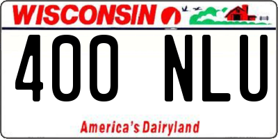 WI license plate 400NLU