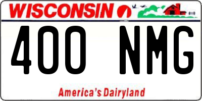 WI license plate 400NMG