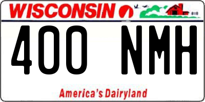 WI license plate 400NMH