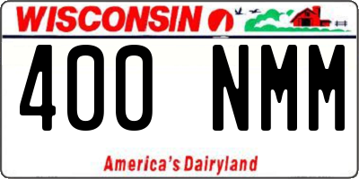 WI license plate 400NMM