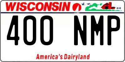 WI license plate 400NMP