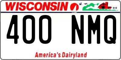 WI license plate 400NMQ
