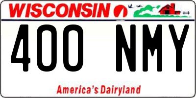 WI license plate 400NMY