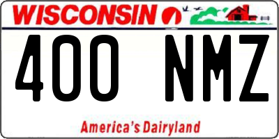 WI license plate 400NMZ