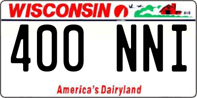 WI license plate 400NNI