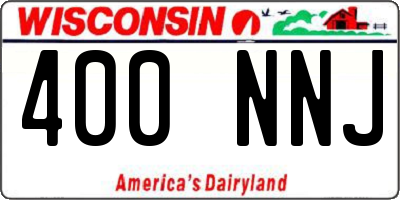 WI license plate 400NNJ