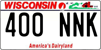 WI license plate 400NNK