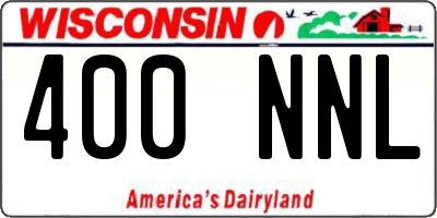 WI license plate 400NNL