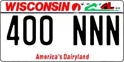 WI license plate 400NNN