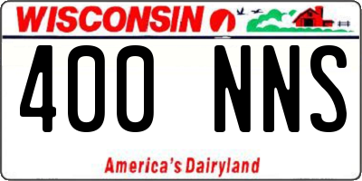 WI license plate 400NNS