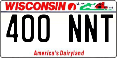 WI license plate 400NNT