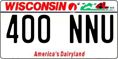 WI license plate 400NNU