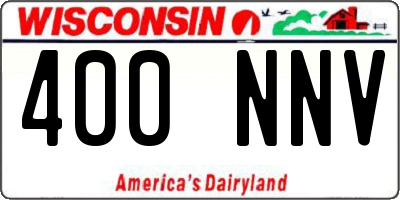 WI license plate 400NNV