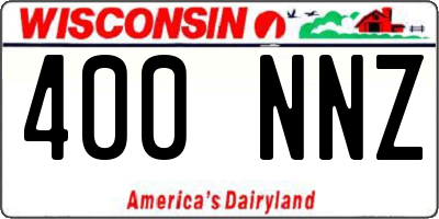 WI license plate 400NNZ