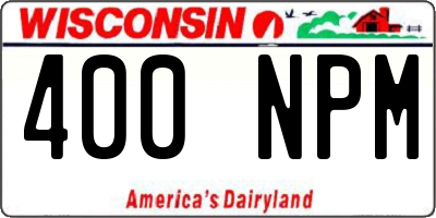 WI license plate 400NPM