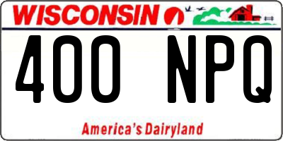 WI license plate 400NPQ
