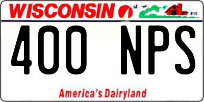 WI license plate 400NPS