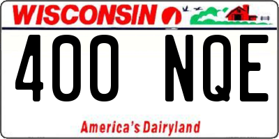 WI license plate 400NQE