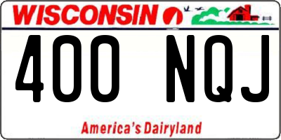 WI license plate 400NQJ